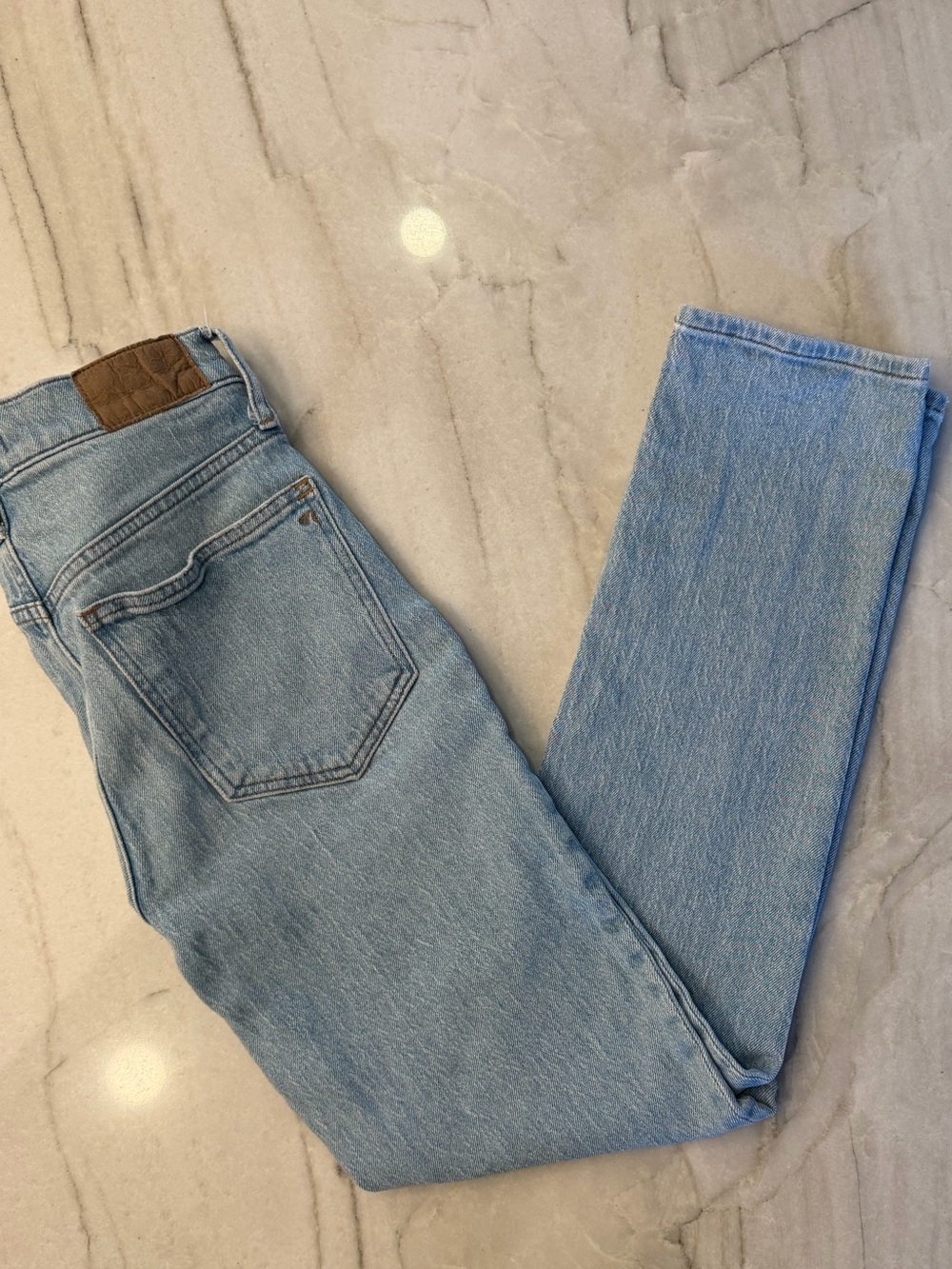 Madewell Straight-Leg Light Blue Jeans